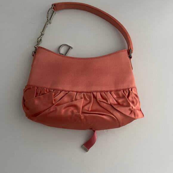 Dior Vintage Peach Pink Mini Satin Ballet Bag - Picture 4 of 6